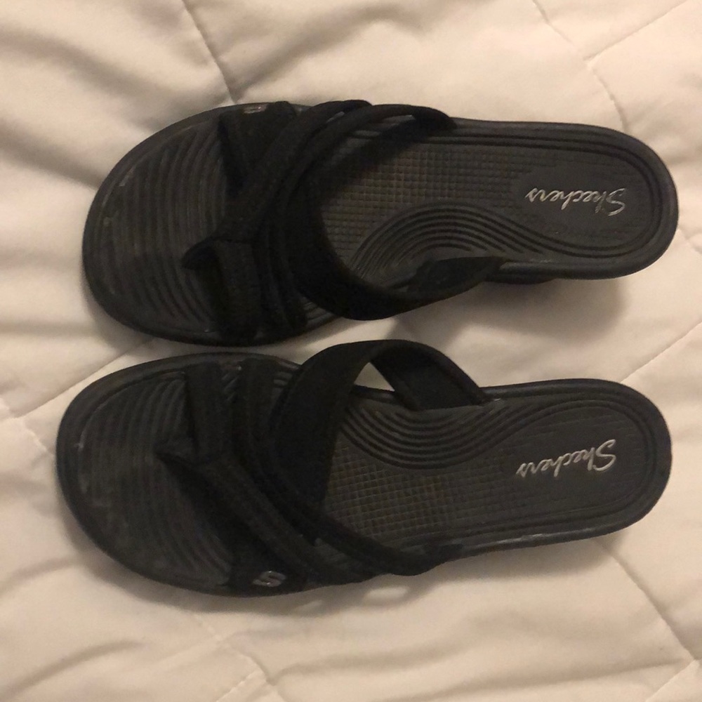 Black sketchers wedges